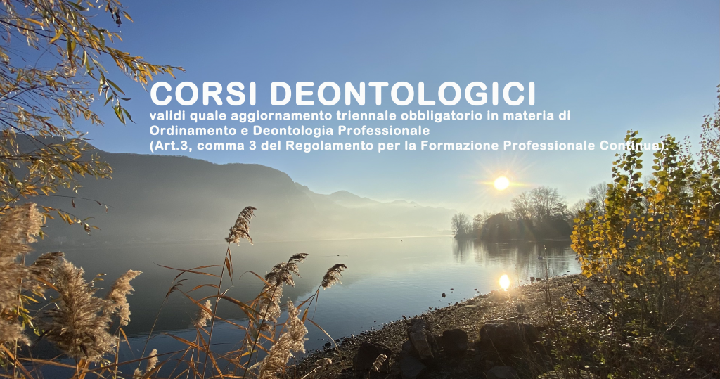 CORSI DEONTOLOGICI OTTOBRE – NOVEMBRE